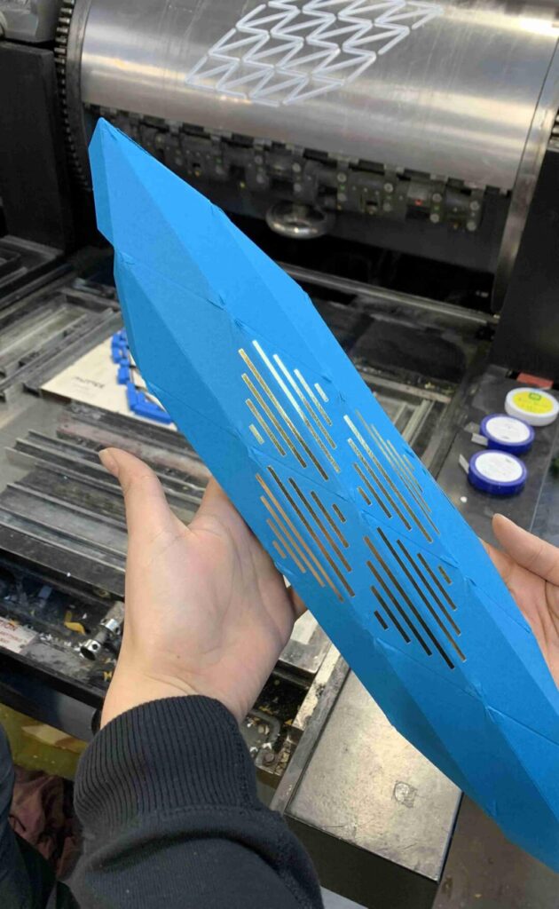 Ravensbourne designer die-cut shape